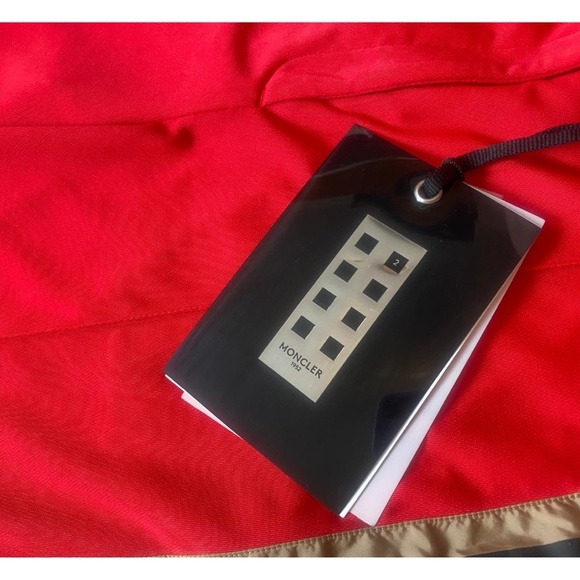 Moncler NWT Red Jersey Sport High Waisted Wide Leg Striped Track Pants Trousers - Picture 5 of 11